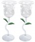 Set de 2 pahare de vin trandafir - cadou pahar de vin in forma de trandafir