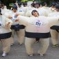 Sumo obleka - kostum za rokoborca - napihljiva obleka za rokoborbo za noč čarovnic + ventilator