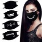 Black face mask - 100% cotton with design HEART