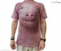 Тениска с лице за животни - Прасе