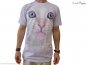 动物脸T恤-白猫