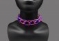 Collar LED luminoso intermitente - Rosa azul