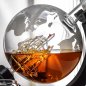 Whisky globe dekanter készlet hajóval - 1 whiskys kancsó + 2 pohár és 9 kő