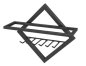 Raft pentru vin montat pe perete + suport pentru pahar de vin (1 sticla + 3 pahare)