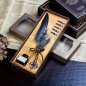 STEAMPUNK Pen set - feather pen + 5 nibs - Exclusive gift set