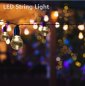 LED svetelna retaz do zahrady exterierová - Biele LED žiarovky 15ks + 8m kábel + Solarny panel