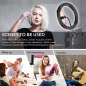 Ring light with stand (tripod) 72 cm to 190 cm - LED selfie circular lamp 45cm diameter