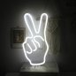 Duvarda LED neon aydınlatmalı logo - PEACE