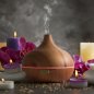 Aroma difuzer ultrazvukový na esencialní oleje a LED osvětlením pro aromaterapii 400 ml