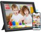 Digital photo frame electronic with WiFi 15,6" - black picture frame (photo + video) - 64GB memory