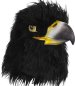 Mască de vultur - Mască de față (cap) din silicon negru pentru copii și adulți