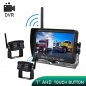 Cúvacie kamery s monitorom bezdrotove s nahravaním na SD - 2x AHD wifi kamera + 7" LCD DVR monitor
