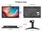 Moniteur LCD 10,1" avec entrée BNC externe + HDMI/VGA/AV/USB