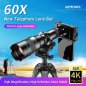 Teleobjetiva para celular zoom 60x com suporte e tripé ajustável 43 - 137 mm