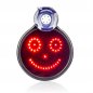 Panneau de signalisation LED avec sourire sur une lunette arrière avec un diamètre de 16,6 cm