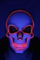 LED knipperend gezichtsmasker SKULL - rood