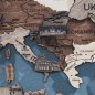 Svetovni spomeniki 15 kosov - potisnite zatiče na lesene zemljevide