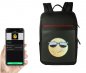 Animação ou texto programável de mochila inteligente LED com display LED 24x24cm (controle via smartphone)