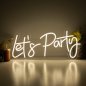 LETS PARTY - LED-Lichtwerbeschild - Neon-Logo zum Aufhängen an der Wand