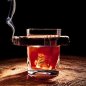 Vaso de whisky - Vaso de bourbon único con soporte para puros 260 ml