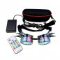 Kaleidoscopic LED luminous Steampunk glasses RGB color + remote control