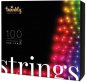 Προαναμμένα λαμπάκια χριστουγεννιάτικου δέντρου - LED Twinkly Strings - 100 τμχ (20 μέτρα) RGB + BT + Wi-Fi