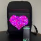 LEDスマートバックパックのプログラム可能なアニメーションまたはテキスト、LEDディスプレイ24x24cm（スマートフォンで制御）