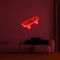 Neon 3D upplyst LED-skylt på väggen - SKATEBOARD 75 cm