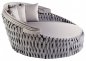 Rundes Outdoor-Tagesbett – Rundes Gartenbett mit Sonnenschutz EXKLUSIV – Aluminium + Rattan