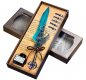 STEAMPUNK rašiklio rinkinys – plunksnų rašiklis + 5 antgaliukai – išskirtinis dovanų rinkinys