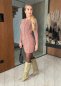 Dámské šaty elastické - světle hnědá barva - LUNAIRA - fashion Julzz