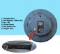 Wall clock spy camera analog with WiFi / P2P (Android or iOS) - FULL HD resolution
