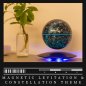 Levitating galaxy planet (star system) 360° - LED constellation lamp with magnetic base