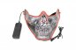 Face mask shining Skull LED - red