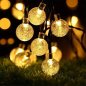 Solárna reťaz svetelná so 100 LED žiarovkami - dekoračné osvetlenie do záhrady LED - 12m