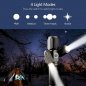 Lampe de poche LED - lampe torche 20W (2000 Lumens) + 2 lumières latérales + 4 modes d'éclairage