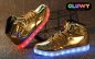 Sneakers светящиеся LED кросовки - золотой цвет