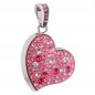 USB-juvel Hjärta med stiftdiamanter