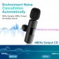 SET Беспроводной микрофон для смартфона 2x с передатчиком с USBC + Clip + запись на 360°