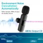 SET Microphone sans fil pour smartphone 2x avec émetteur avec USBC + Clip + enregistrement 360°