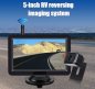 Wireless car camera set - 5" monitor + mini rear HD camera (IP68 protection)