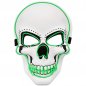 Mască LED SKULL - verde