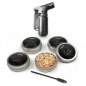Whiskey Smoker Kit + Set for smoking with a lid + refillable burner + 4 flavors wood chips