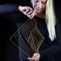 Hlavolam kinetický spinner Square Wave - Kinetická kovová umělecká dekorace