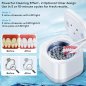 Nettoyeur de prothèses dentaires ultrasonique UV 45kHz, nettoyeur de retenue de prothèses dentaires, nettoyage en profondeur à 360 °
