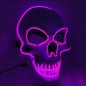 LED maska SKULL - vijolična
