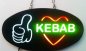 แผงไฟ LED ป้าย "KEBAB" 43 ซม. x 23 ซม