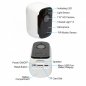 Dış mekan + WiFi + IR LED + Pille çalışan güvenlik IP kamerası FULL HD