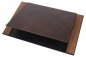 अशुद्ध चमड़े placemats लक्जरी डेस्क मैट लकड़ी के आधार (हस्तनिर्मित)