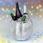 Cubitera con forma de bola de discoteca (para bebidas) en forma de bola de espejo de discoteca con un diámetro de 27,5 cm